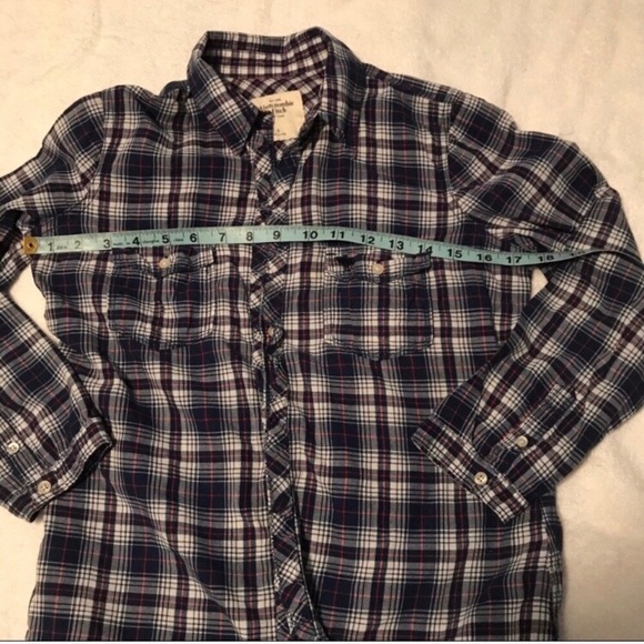 Plaid Abercrombie and Finch button down. - Picture 3 of 7